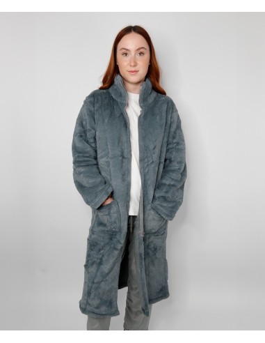 RIB-BAC225888.BAC225901-Peignoir zippé en fausse fourrure de luxe